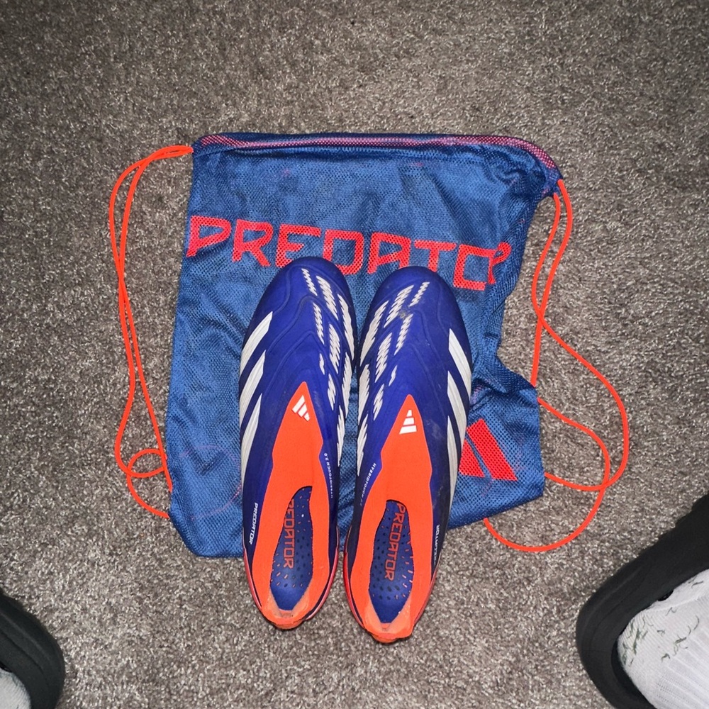 Adidas Orange and Blue Soccer Cleats